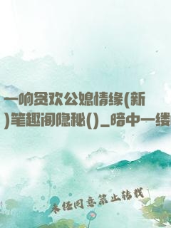 一响贪欢公媳情缘(新)笔趣阁隐秘()