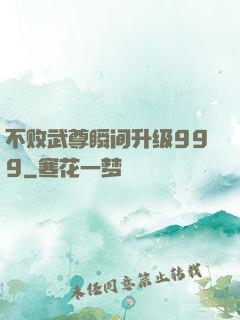 不败武尊瞬间升级999