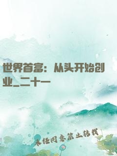 世界首富：从头开始创业