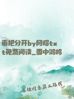 乖把分开by阿昭txt免费阅读