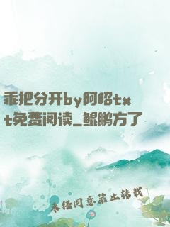 乖把分开by阿昭txt免费阅读