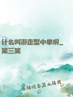 什么叫游走型中单啊