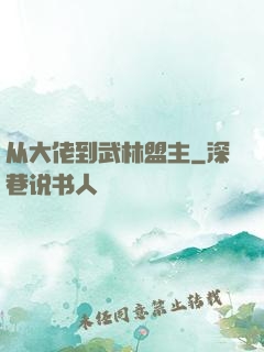 从大佬到武林盟主