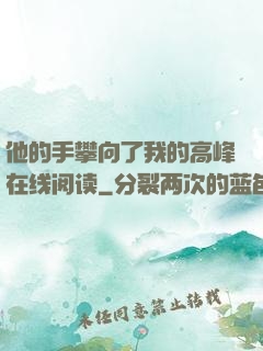 他的手攀向了我的高峰在线阅读