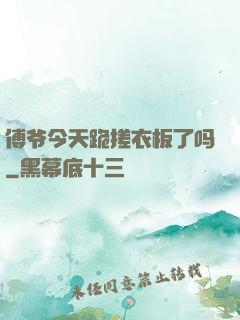 傅爷今天跪搓衣板了吗