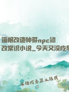 催眠改造帅哥npc修改常识小说