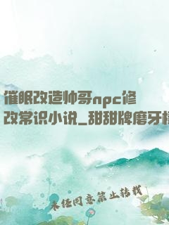 催眠改造帅哥npc修改常识小说