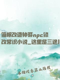 催眠改造帅哥npc修改常识小说