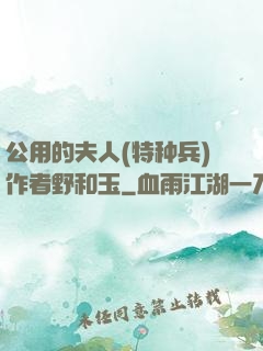 公用的夫人(特种兵)作者野和玉