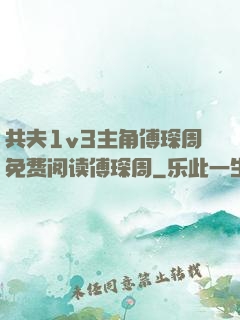 共夫1v3主角傅琛周免费阅读傅琛周