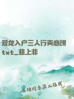 双龙入户三人行夹心饼txt