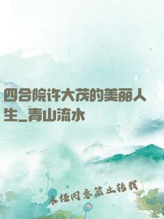 四合院许大茂的美丽人生
