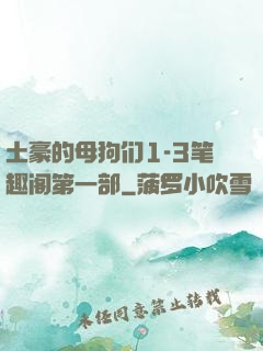 土豪的母狗们1-3笔趣阁第一部