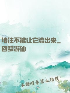 堵住不能让它流出来