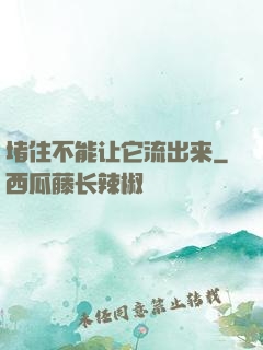 堵住不能让它流出来