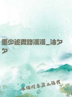 墨少追妻路漫漫