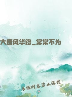 大唐风华路