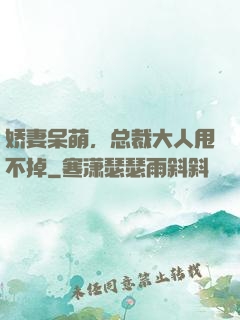 娇妻呆萌，总裁大人甩不掉
