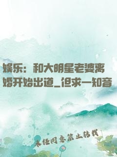 娱乐：和大明星老婆离婚开始出道