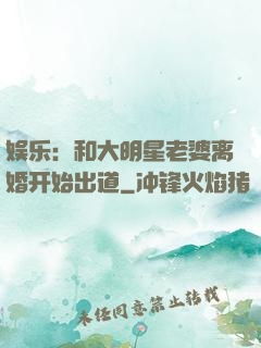 娱乐：和大明星老婆离婚开始出道