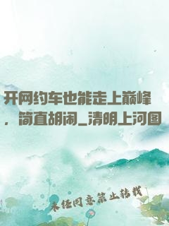 开网约车也能走上巅峰，简直胡闹