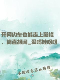 开网约车也能走上巅峰，简直胡闹