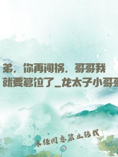弟，你再闯祸，哥哥我就要篡位了