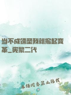当不成儒圣我就掀起变革