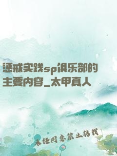 惩戒实践sp俱乐部的主要内容