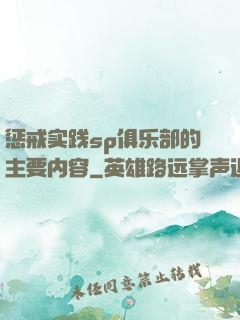 惩戒实践sp俱乐部的主要内容