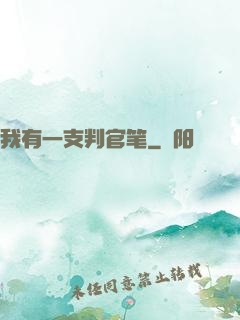 我有一支判官笔