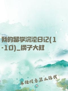我的留学沉沦日记(1-10)