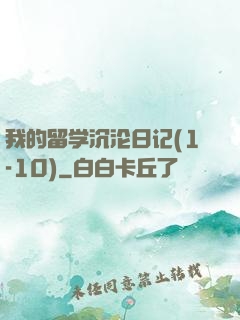 我的留学沉沦日记(1-10)