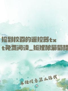 捡到校霸的遥控器txt免费阅读