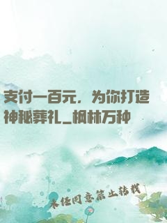 支付一百元，为你打造神秘葬礼