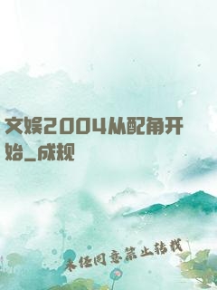 文娱2004从配角开始