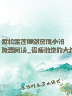 武松金莲颠倒鸾凤小说免费阅读