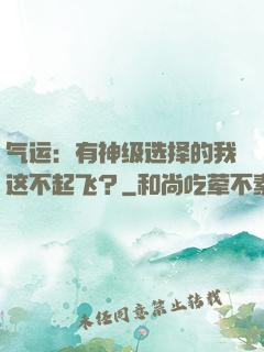 气运：有神级选择的我这不起飞？