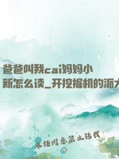 爸爸叫我cai妈妈小新怎么读