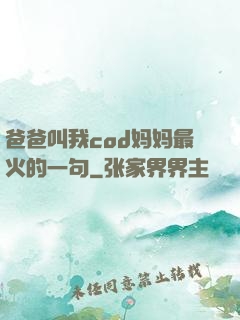 爸爸叫我cod妈妈最火的一句