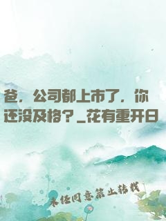 爸，公司都上市了，你还没及格？