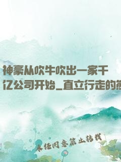 神豪从吹牛吹出一家千亿公司开始