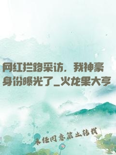 网红拦路采访，我神豪身份曝光了
