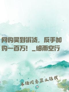 网购买到假货，反手加购一百万！