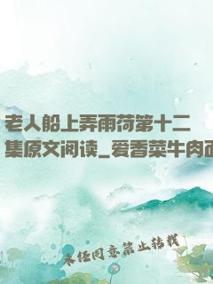 老人船上弄雨荷第十二集原文阅读