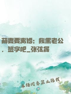 萌妻要离婚：腹黑老公，签字吧
