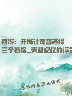 西游：开局让观音选择三个石猴