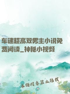 车速超高双男主小说免费阅读