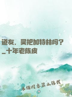 道友，买把加特林吗？