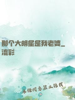 那个大明星是我老婆